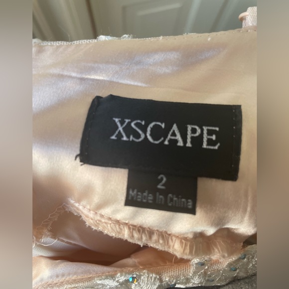 Dusty pink beaded prom dress size 2 - Picture 3 of 5